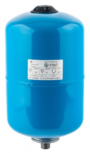 Гидроаккумулятор STOUT 8л, для водоснабжения синий (STW-0001-00008)