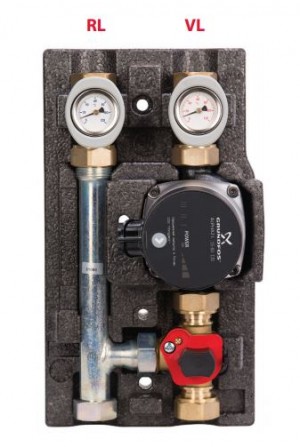 Насосно-смесительный модуль Huch EnTEC ECO MK DN20 (3/4′′) с насосом Grundfos UPM3 HYBRID 15-70 (Германия)