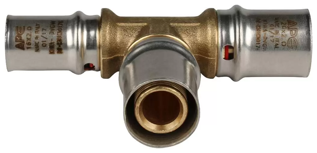 Тройник-ПРЕСС 16х20х16 STOUT (АРЕ) (SFP-0005-162016)