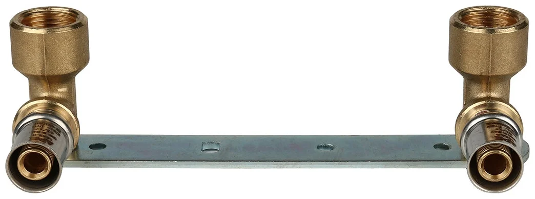 Установочная пластина с двумя пресс-уг. 20х1/2 ВР  STOUT (АРЕ) (SFP-0013-001220)