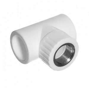 Тройник (белый) комбинированный PPRC ВР 20*1/2"