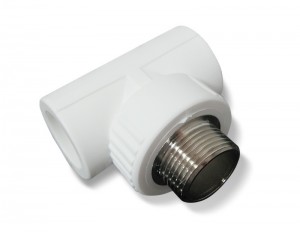 Тройник (белый) комбинированный PPRC НР 20*1/2"